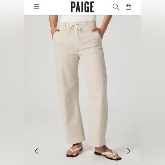 NWT Size 32 - Paige Arellia Ankle Barrel Leg Jean Cotton, Vintage Pumice Stone - Picture 5 of 16